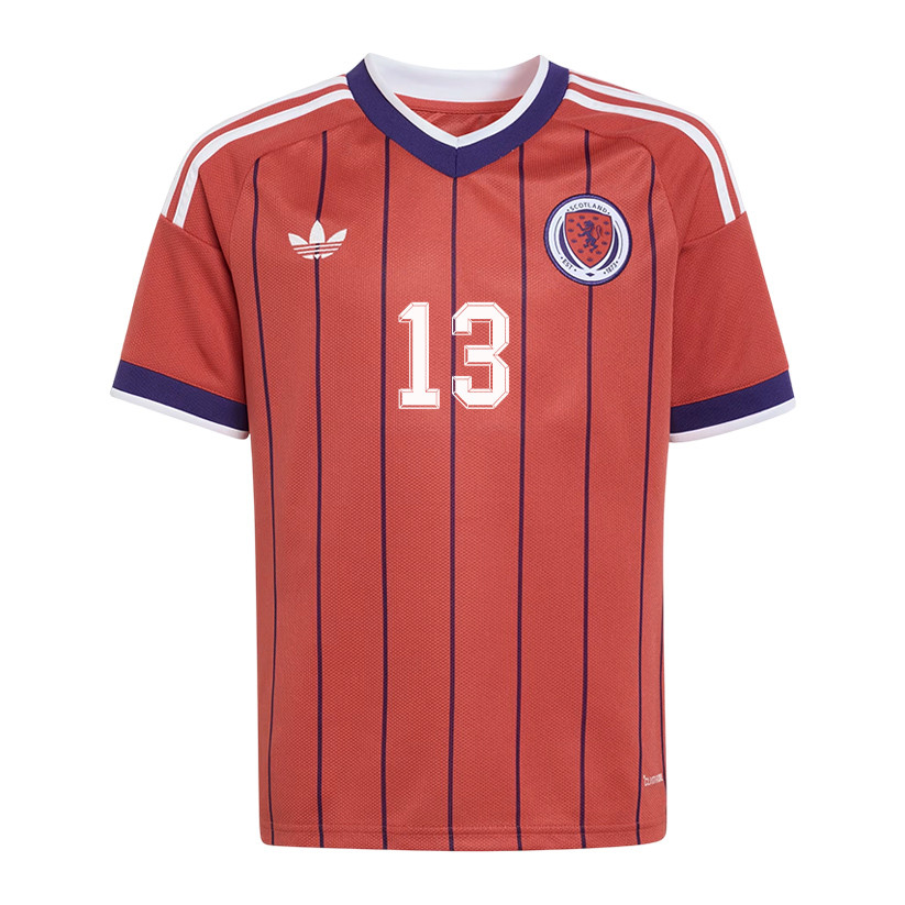 Jack Hendry 13 Youth Scotland National Team 2026 Away Jersey - Red - Jersey Teams