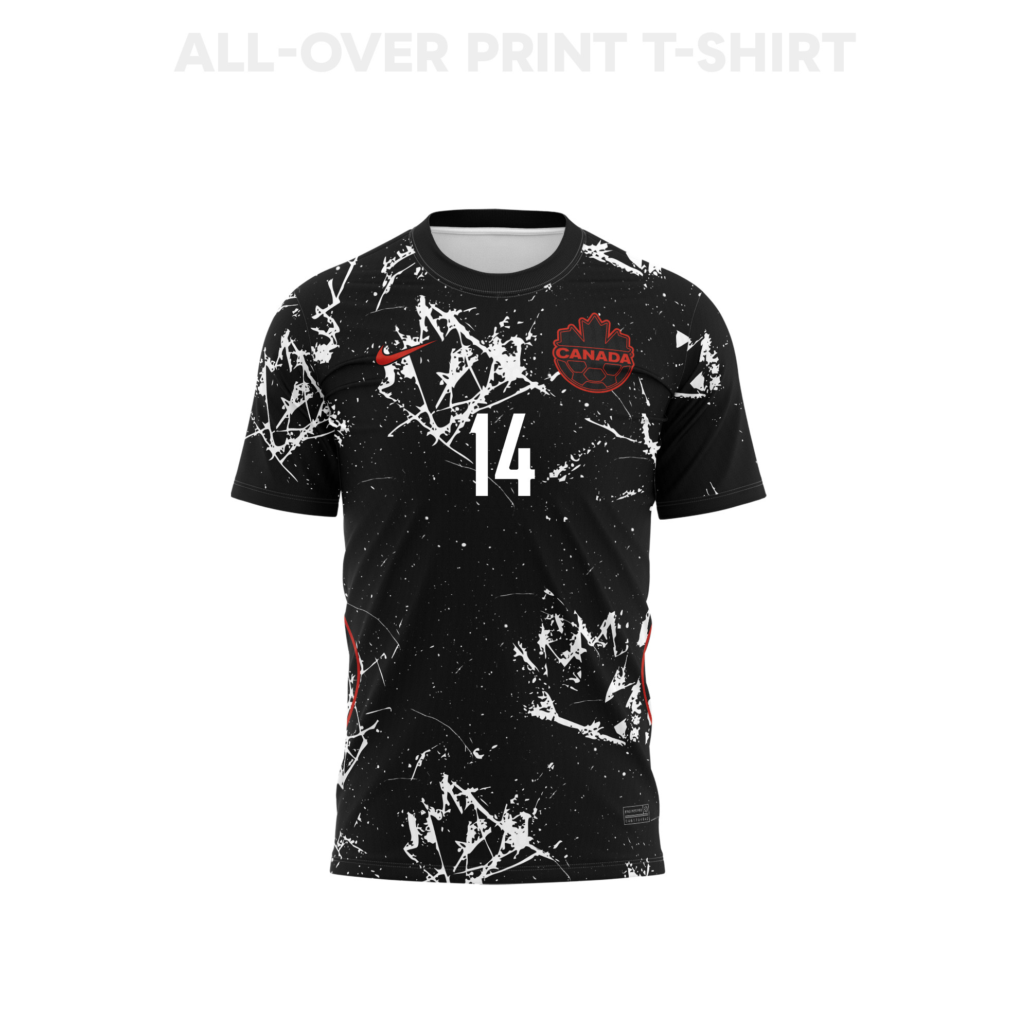 Jacob Shaffelburg 14 Canada 2026 Away 3D T-Shirt Fully Printed – Unisex, Black - Jersey Teams