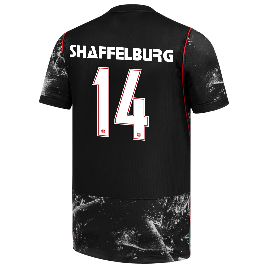 Jacob Shaffelburg 14 Canada National Team 2026 Away Jersey - Black, Men - Jersey Teams