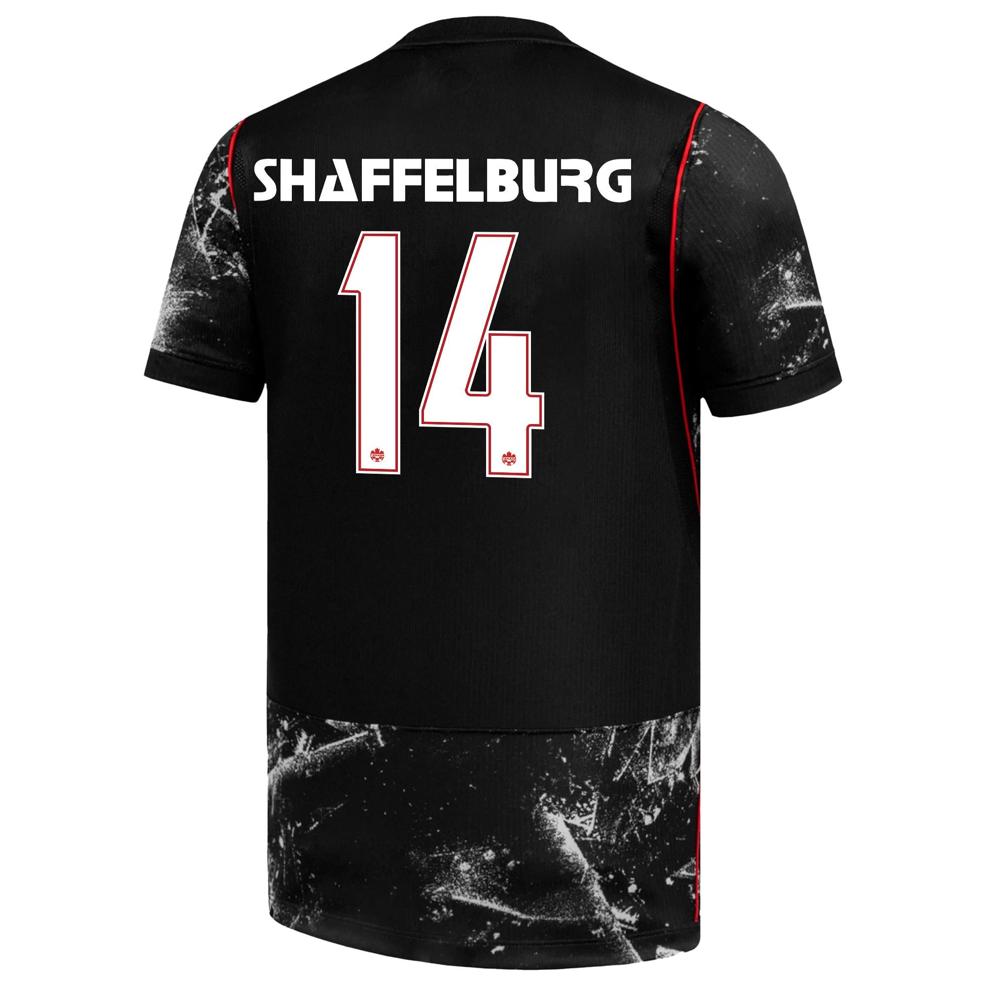 Jacob Shaffelburg 14 Youth Canada National Team 2026 Away Jersey - Black - Jersey Teams
