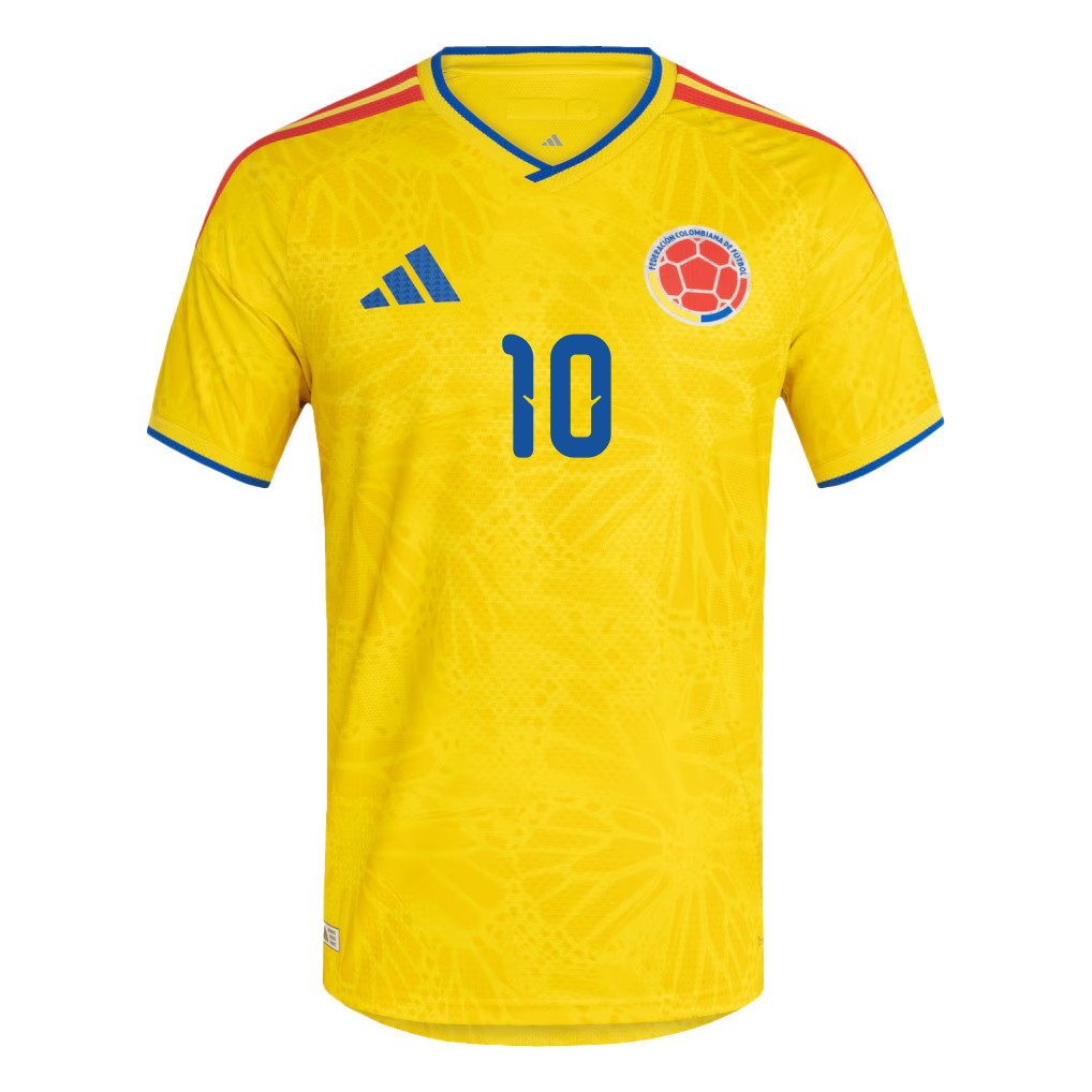 James Rodriguez 10 Colombia National Team 2026 Home Jersey - Yellow, Men - Jersey Teams