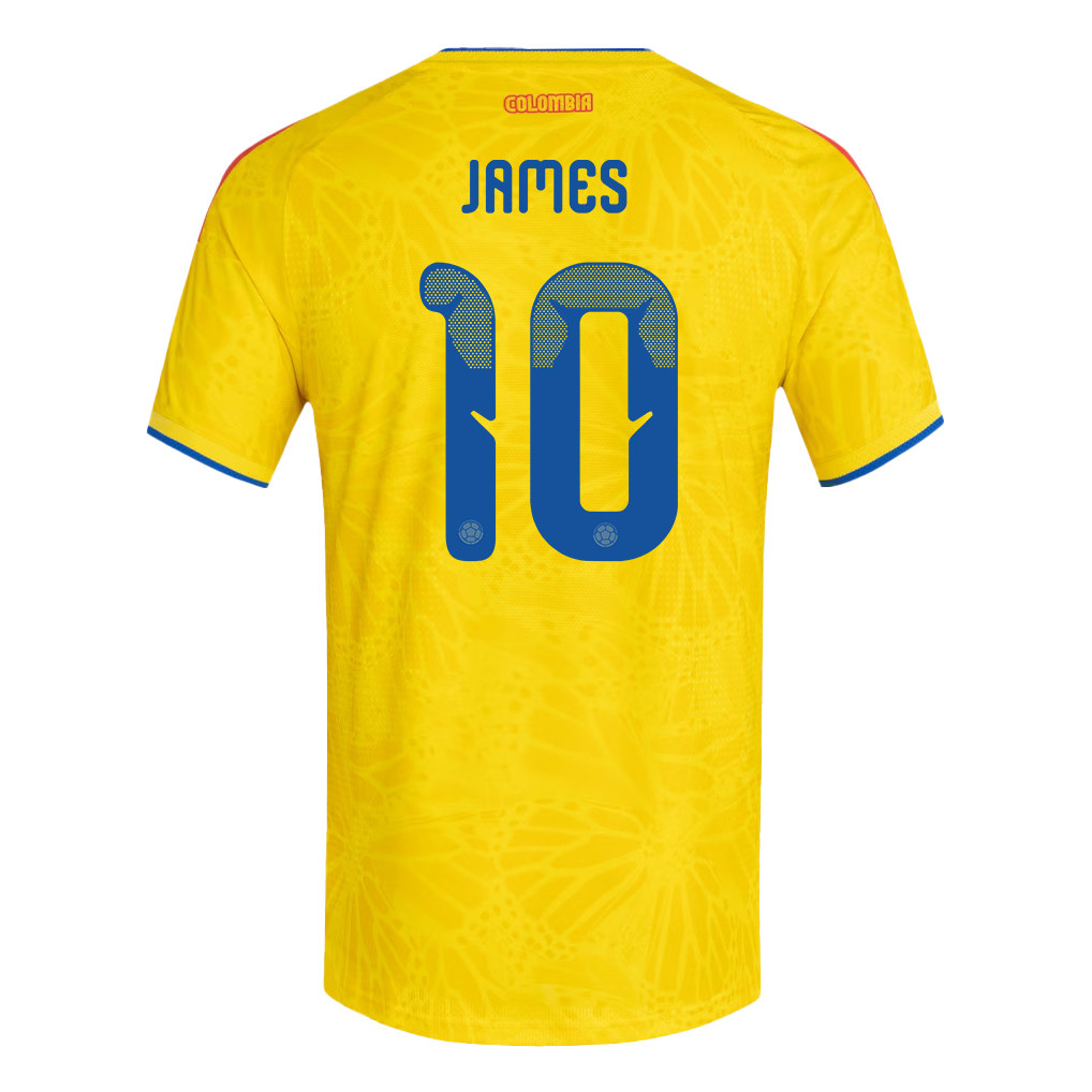 James Rodriguez 10 Colombia National Team 2026 Home Jersey - Yellow, Men - Jersey Teams