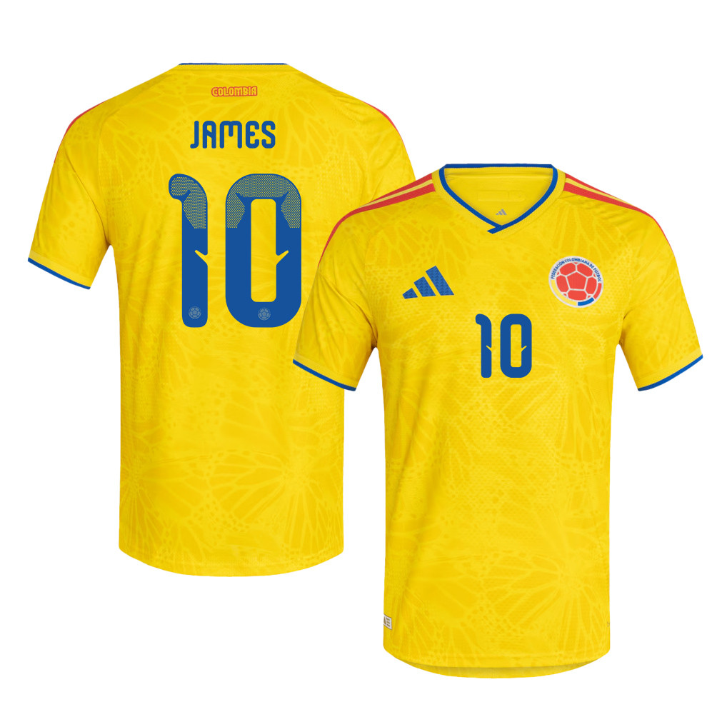 James Rodriguez 10 Colombia National Team 2026 Home Jersey - Yellow, Men - Jersey Teams