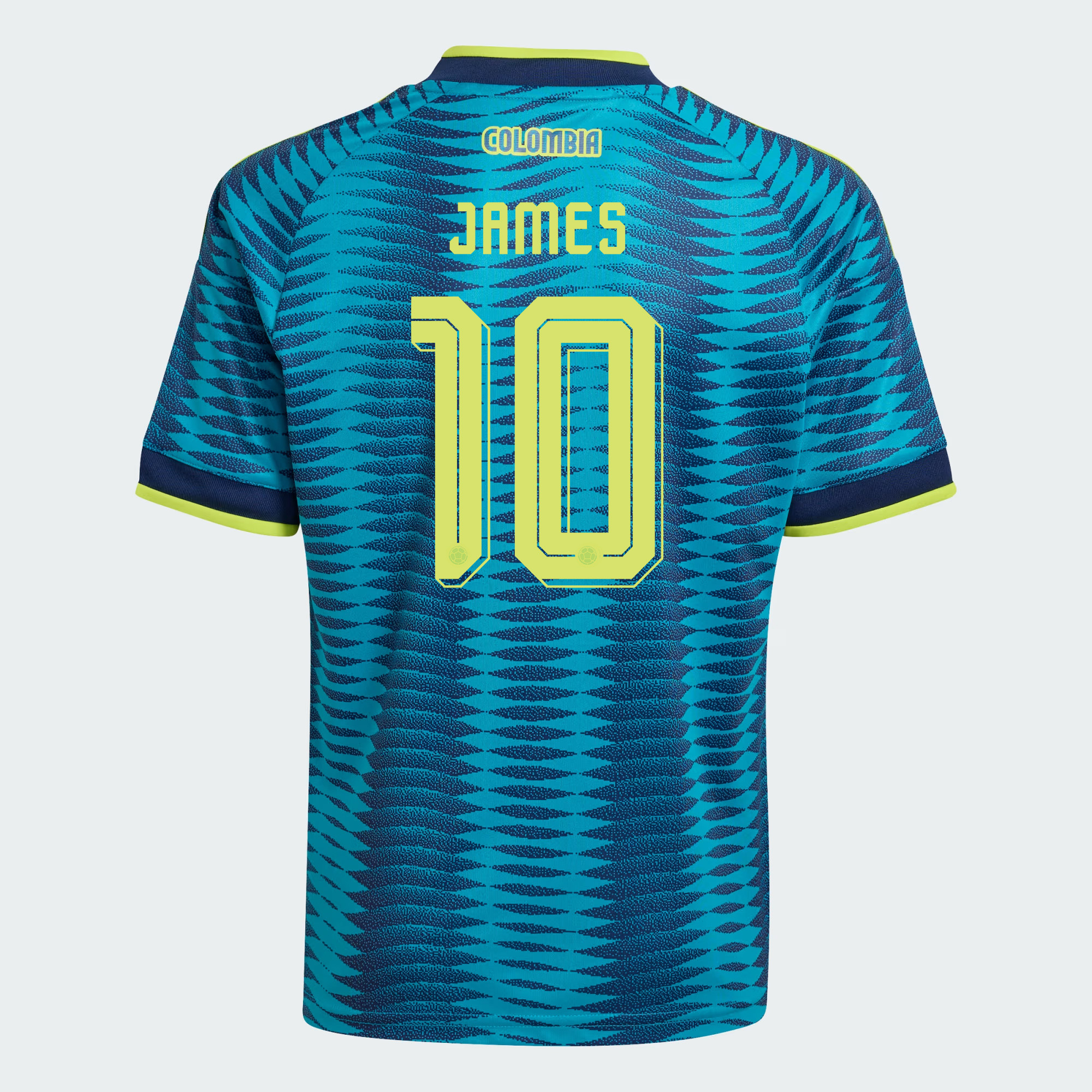 James Rodriguez 10 Youth Colombia National Team 2026 Away Jersey - Turquoise - Jersey Teams