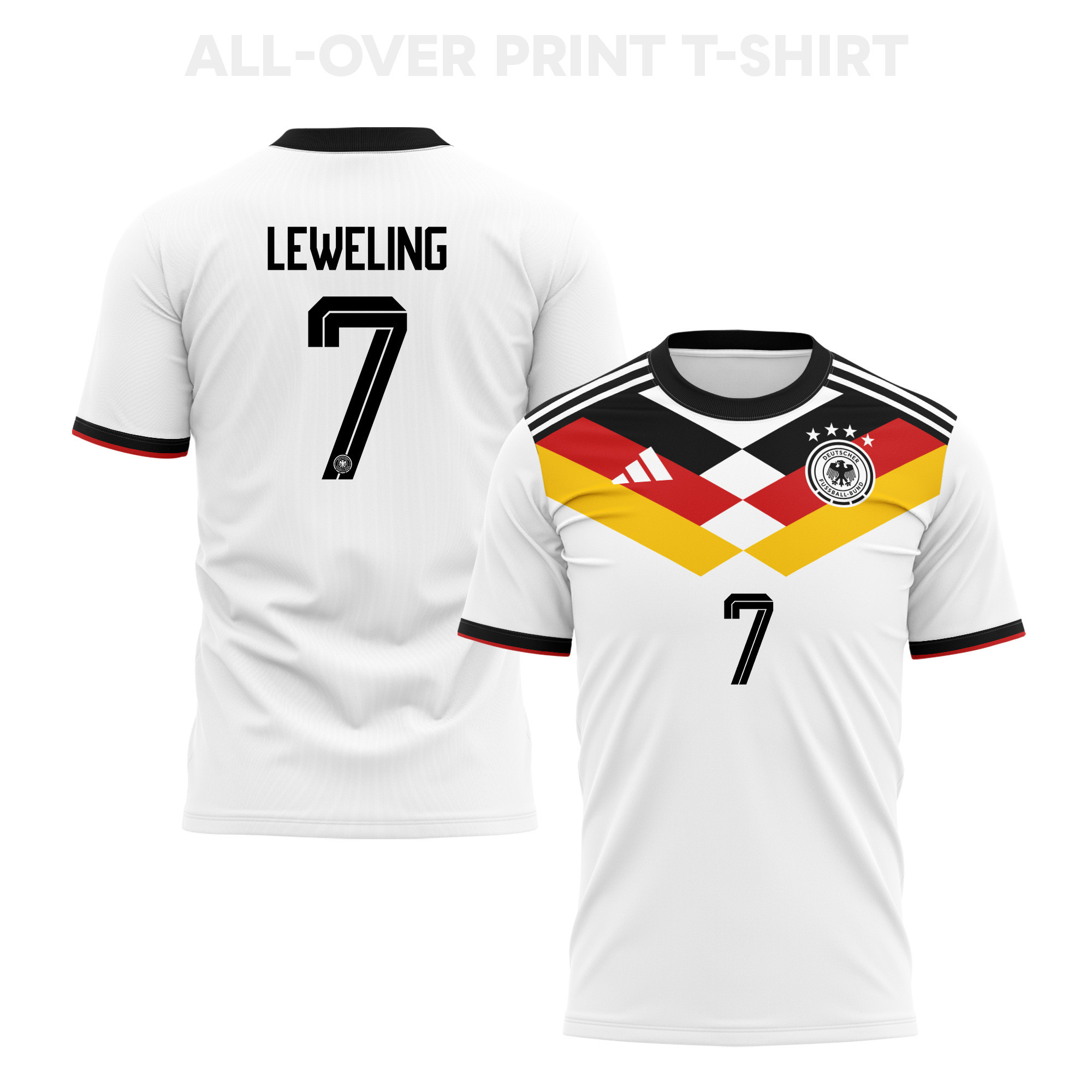 Jamie Leweling 7 Germany 2026 Home 3D T-Shirt Fully Printed – Unisex, White - Jersey Teams