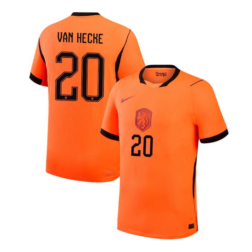 Jan Paul van Hecke 20 Netherlands National Team 2026 Home Jersey - Orange, Men - Jersey Teams