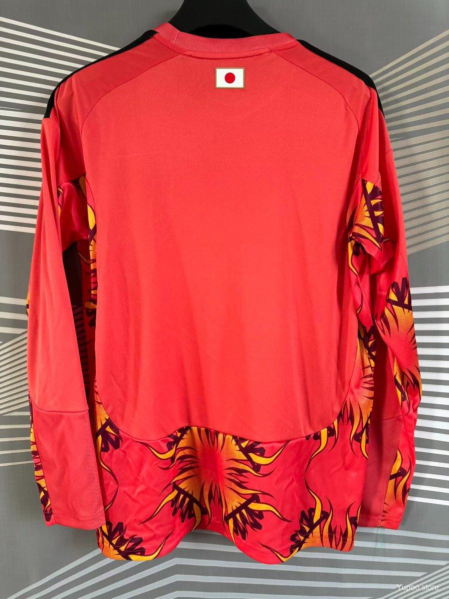 Japan National Team World Cup 2026 Goalkeeper Long Sleeve Jersey - Men Red - Jersey Teams