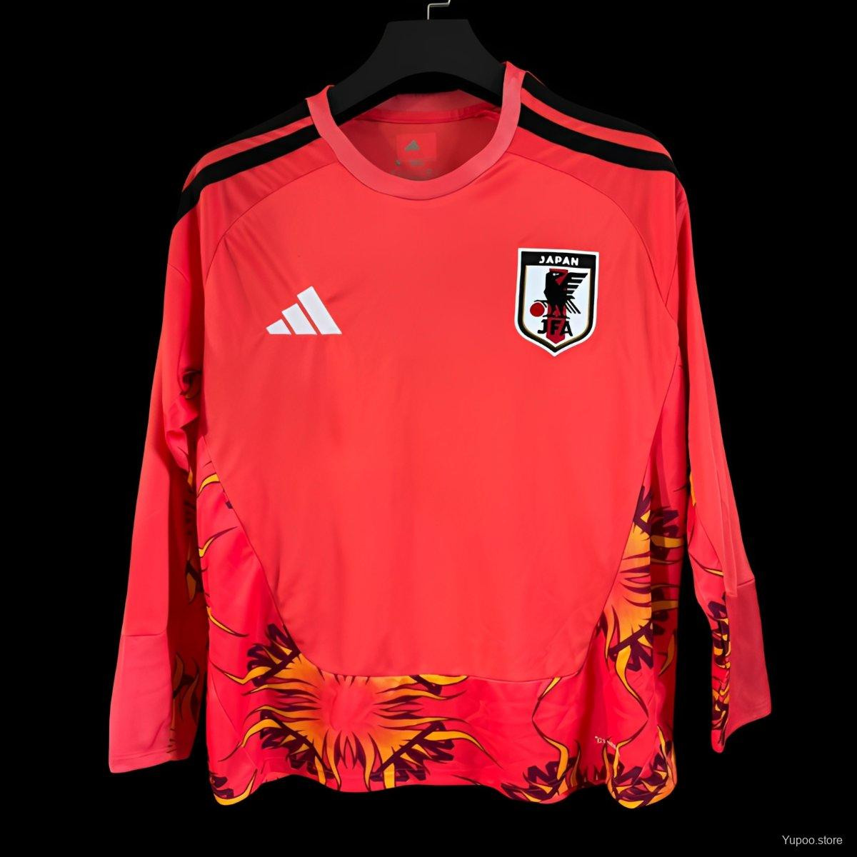 Japan National Team World Cup 2026 Goalkeeper Long Sleeve Jersey – Men Red – Jersey Teams