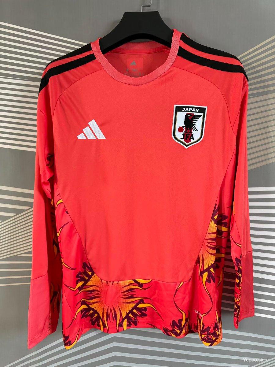 Japan National Team World Cup 2026 Goalkeeper Long Sleeve Jersey - Men Red - Jersey Teams