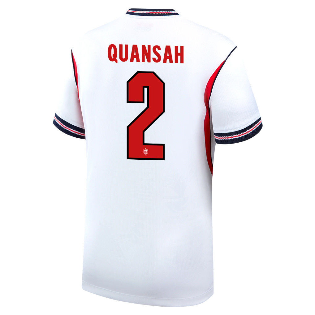 Jarell Quansah 2 England National Team 2026 x World Cup Patch Home Jersey - White, Men - Jersey Teams