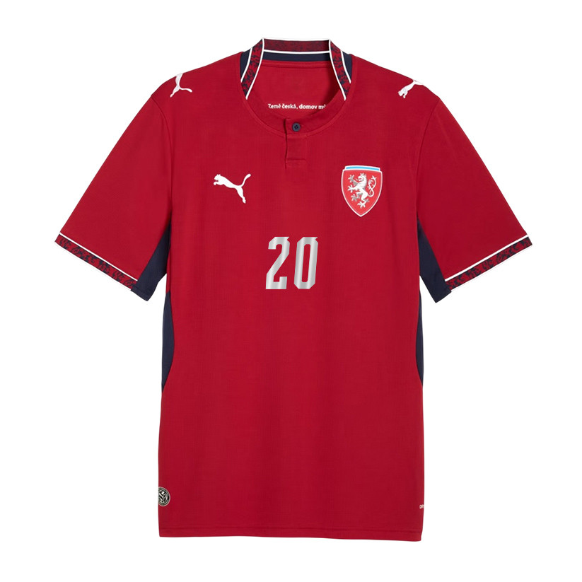 Jaroslav Zeleny 20 Czech Republic National Team 2026 Home Jersey - Red, Men - Jersey Teams