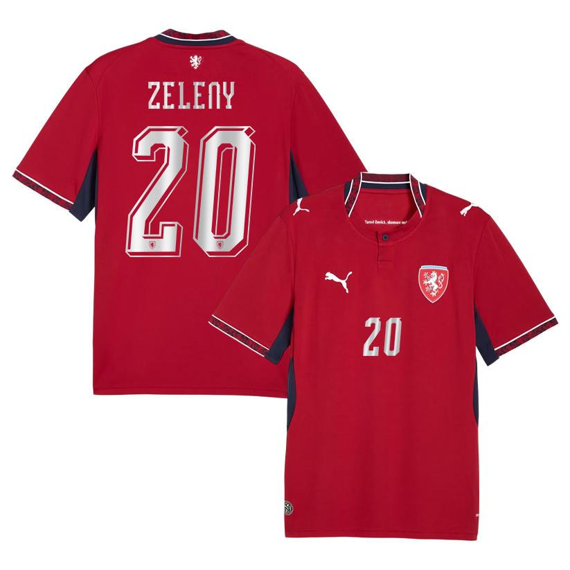 Jaroslav Zeleny 20 Czech Republic National Team 2026 Home Jersey - Red, Men - Jersey Teams