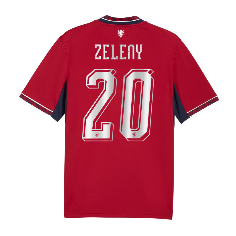 Jaroslav Zeleny 20 Czech Republic National Team 2026 Home Jersey - Red, Men - Jersey Teams