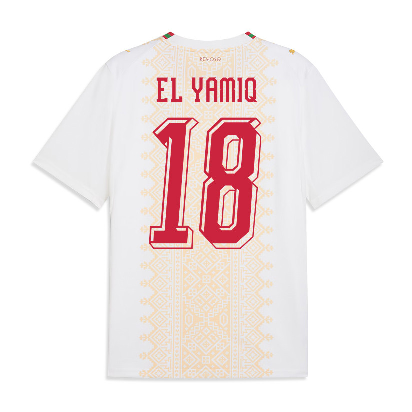 Jawad El Yamiq 18 Morocco National Team 2026 Away Jersey - White, Men - Jersey Teams