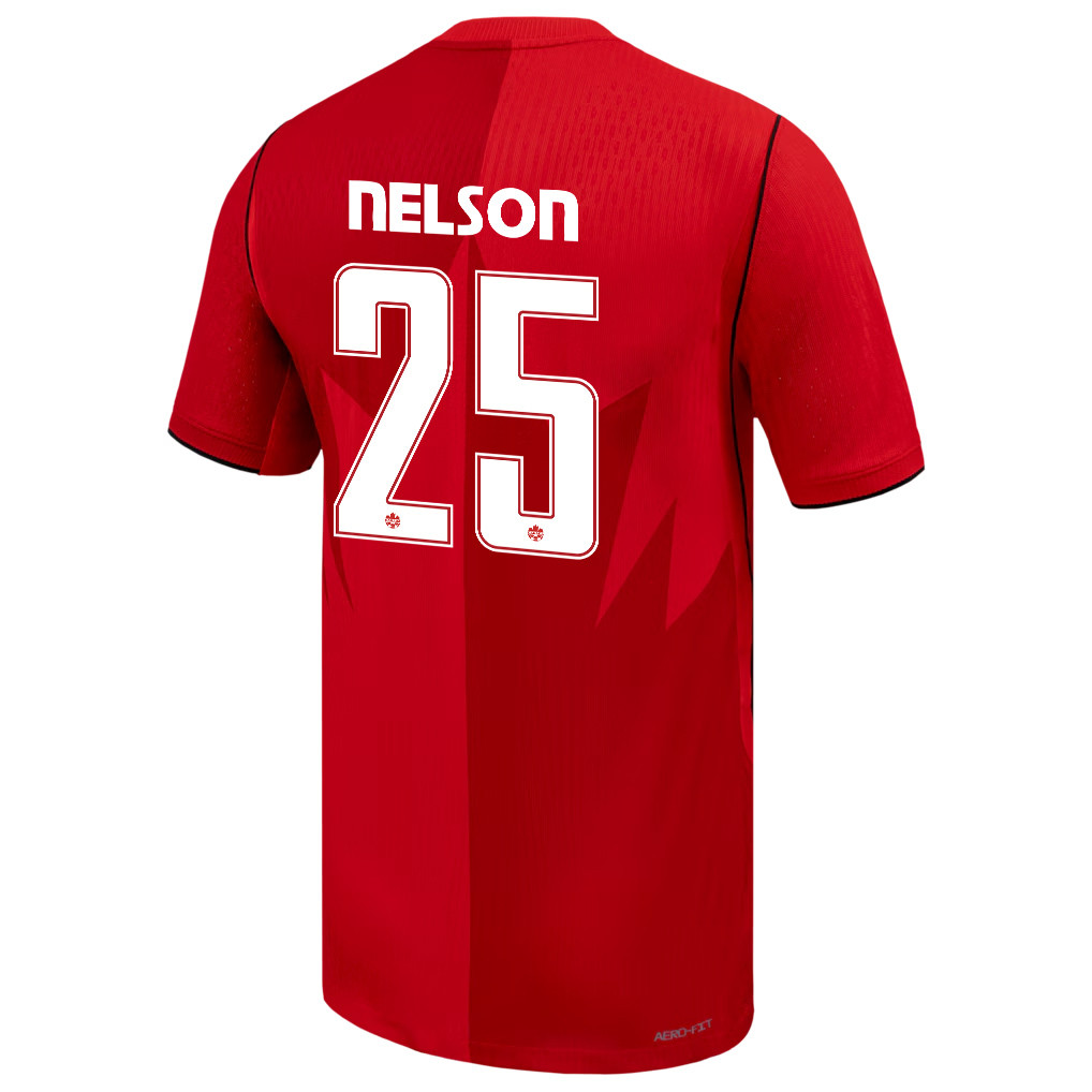 Jayden Nelson 25 Canada National Team 2026 x World Cup Patch Home Jersey - Red, Men - Jersey Teams