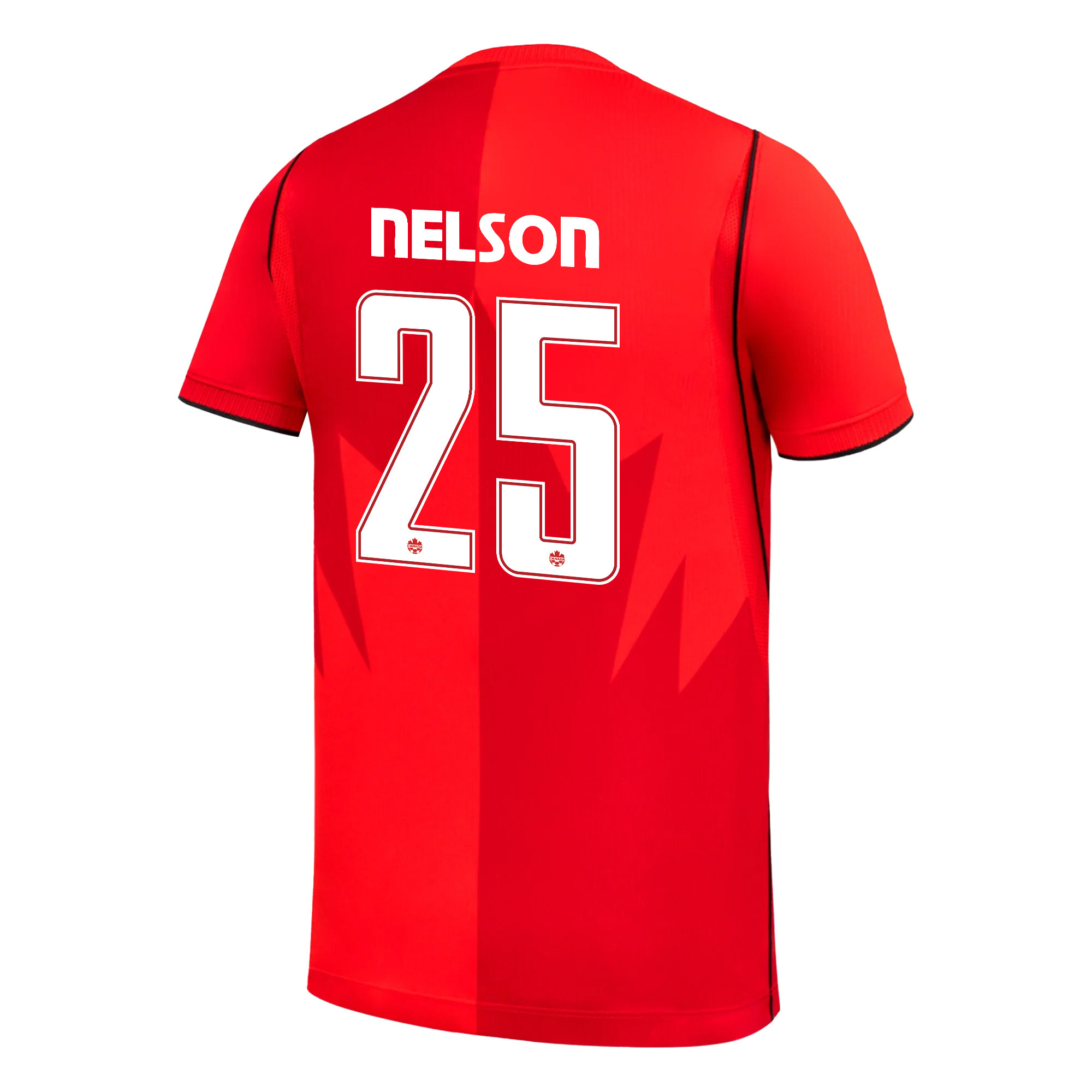 Jayden Nelson 25 Youth Canada National Team 2026 Home Jersey - Red - Jersey Teams