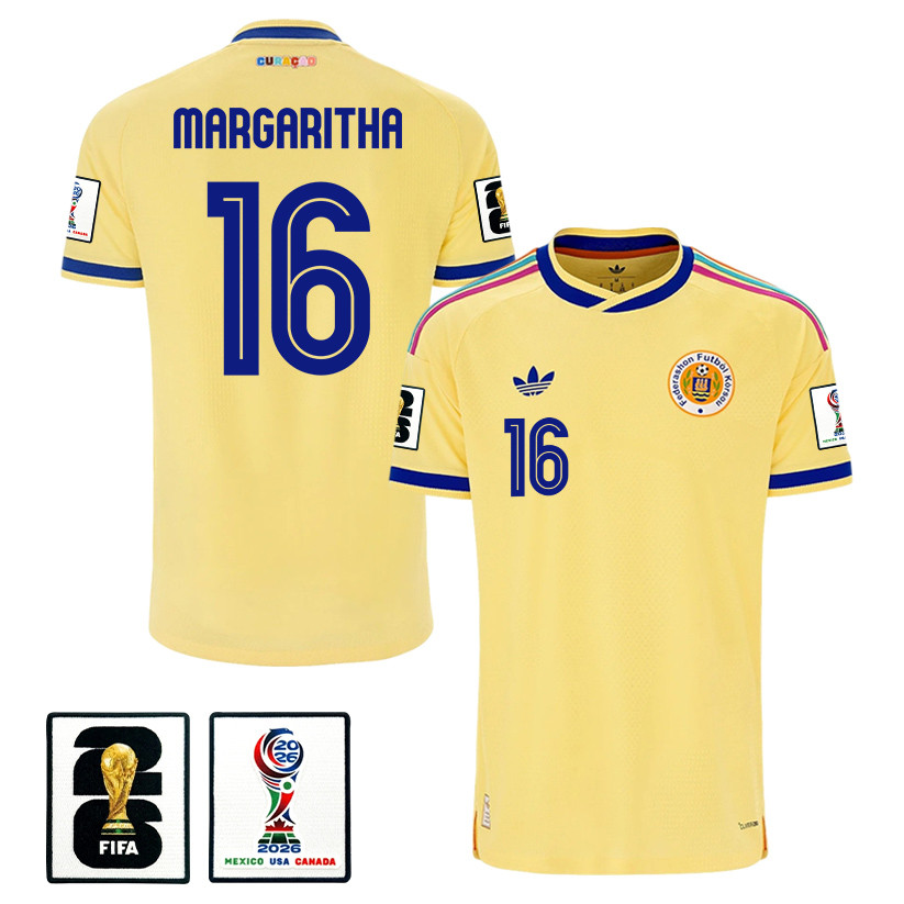 Jearl Margaritha 16 Curaçao National Team 2026 Away Jersey – Yellow, Men – Jersey Teams