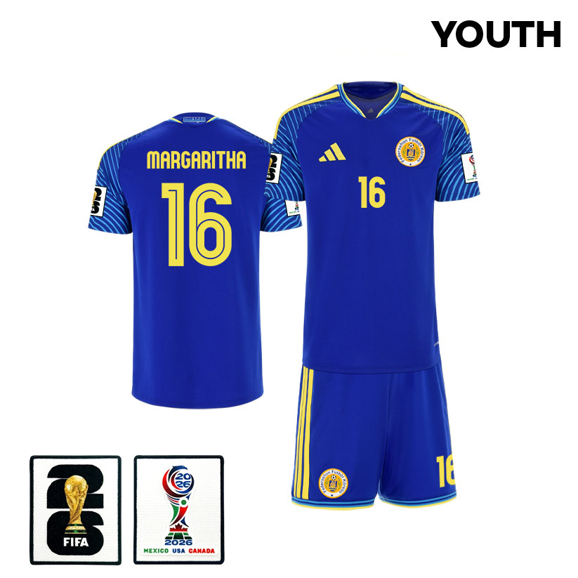 Jearl Margaritha 16 Curacao 2026 YOUTH Home Jersey & Shorts Set - Blue - Jersey Teams