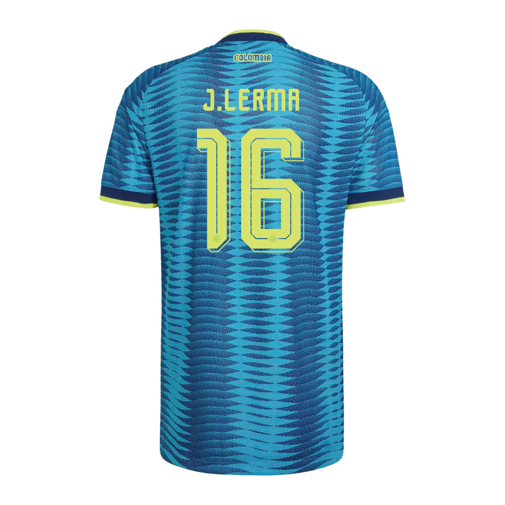 Jefferson Lerma 16 Colombia National Team 2026 x World Cup Patch Away Jersey - Turquoise, Men - Jersey Teams