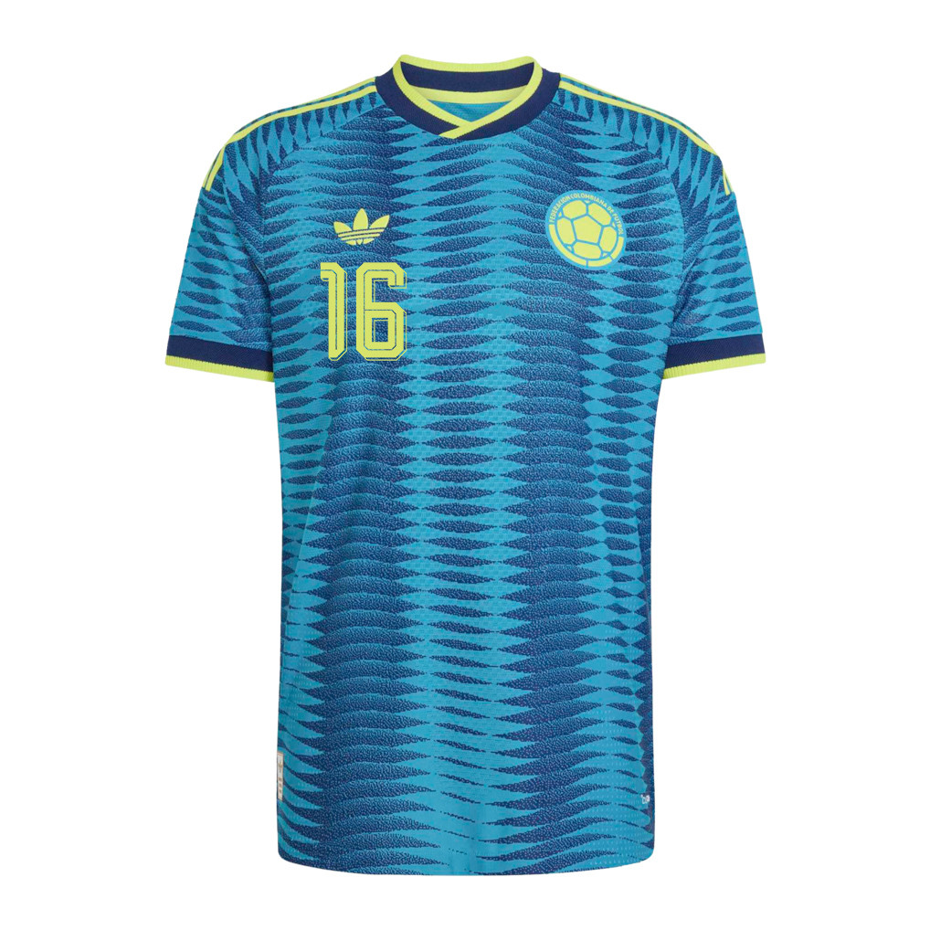 Jefferson Lerma 16 Colombia National Team 2026 x World Cup Patch Away Jersey - Turquoise, Men - Jersey Teams