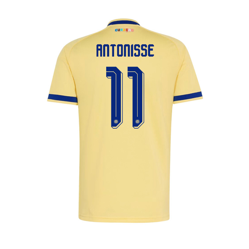 Jeremy Antonisse 11 Curacao 2026 Away Men Jersey & Shorts Set – Yellow - Jersey Teams