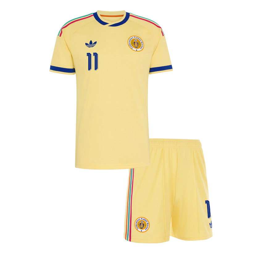 Jeremy Antonisse 11 Curacao 2026 Away Men Jersey & Shorts Set – Yellow - Jersey Teams