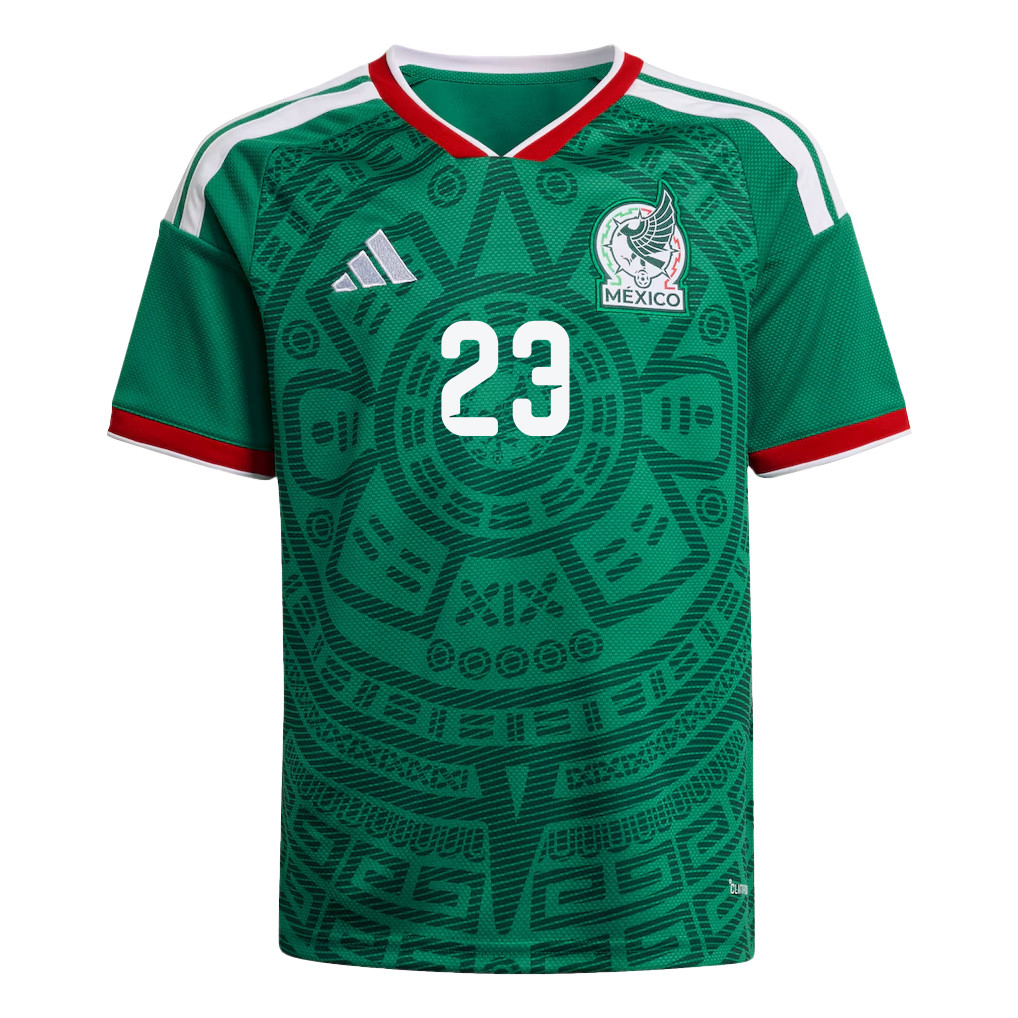 Jesús Gallardo 23 Youth Mexico National Team 2026 Home Jersey - Green - Jersey Teams