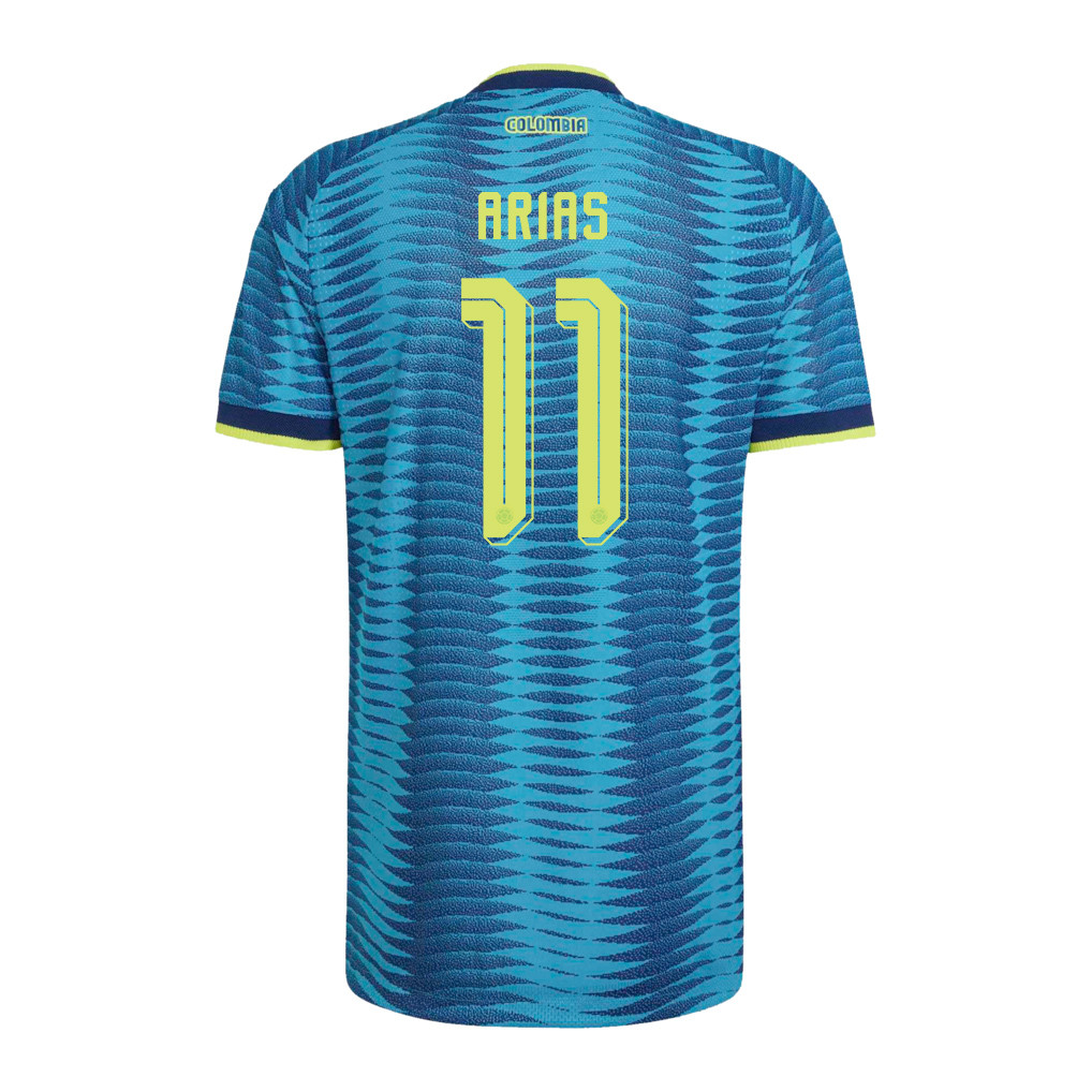 Jhon Arias 11 Colombia National Team 2026 Away Jersey - Turquoise, Men - Jersey Teams