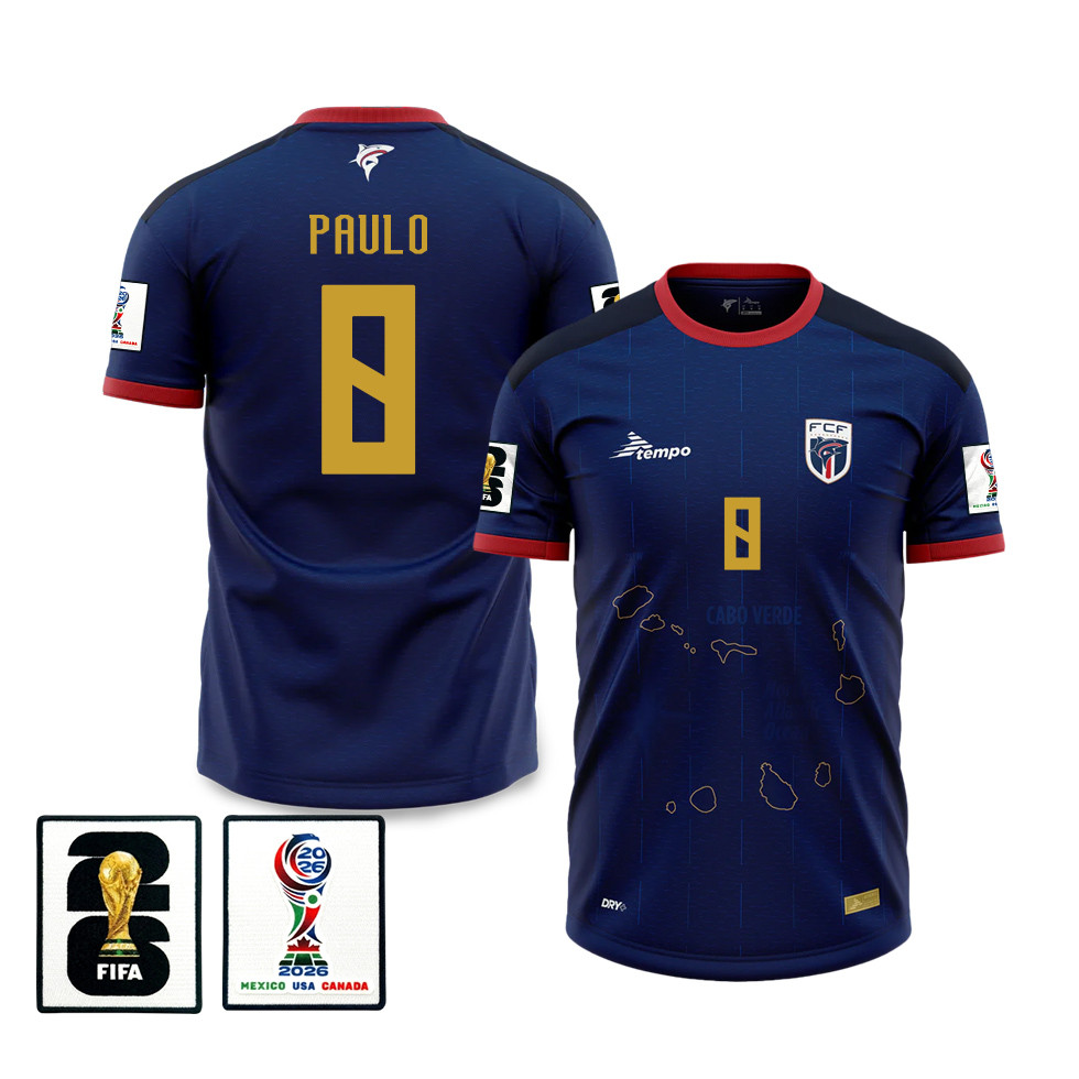 Joao Paulo 8 Cape Verde National Team 2026 Home Jersey - Blue, Men - Jersey Teams