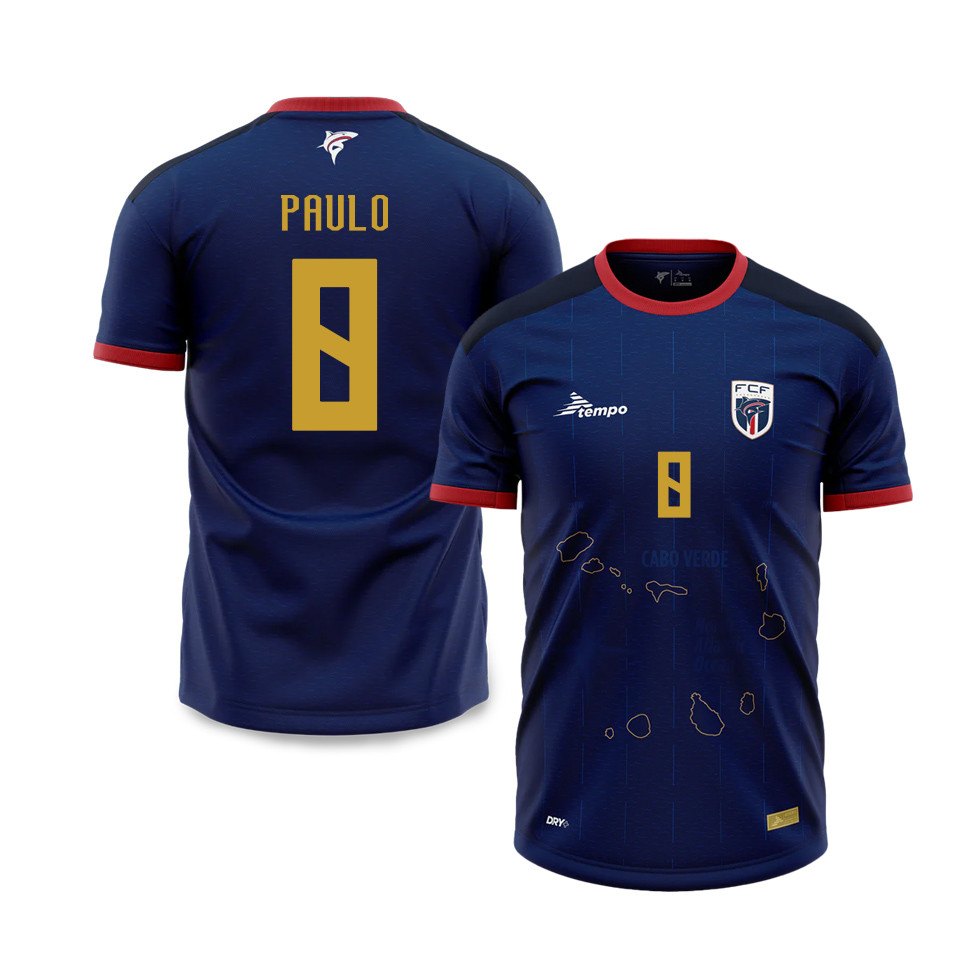 Joao Paulo 8 Cape Verde National Team 2026 Home Jersey - Blue, Men - Jersey Teams