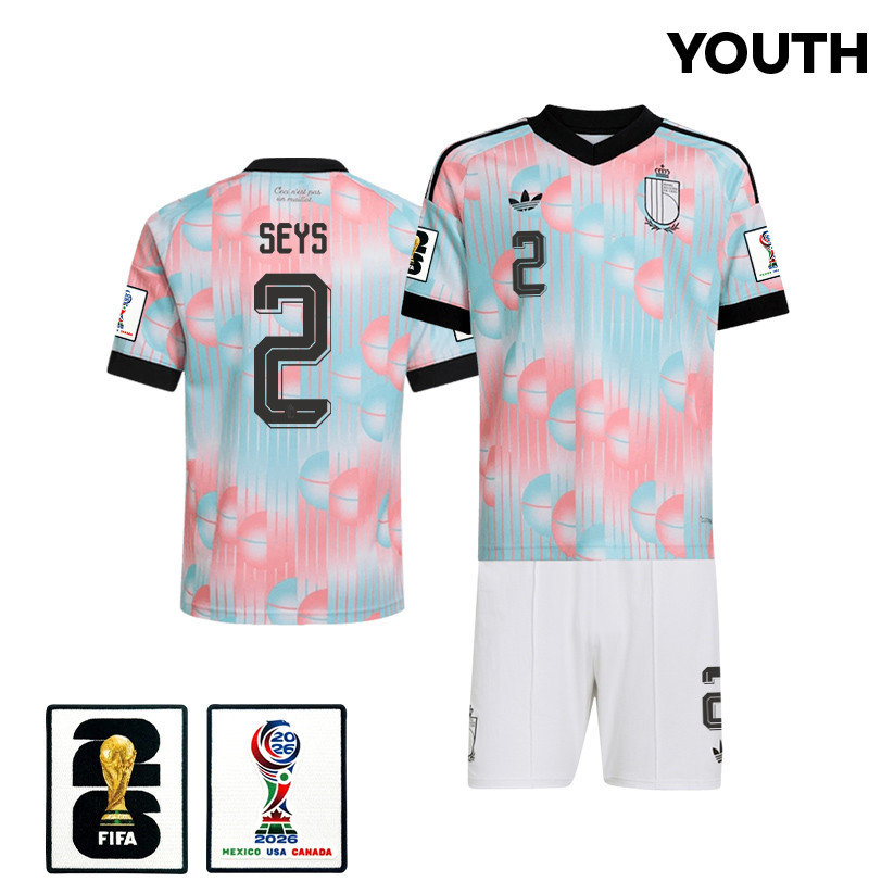 Joaquin Seys 2 Belgium 2026 YOUTH Away Jersey & Shorts Set - Light Blue - Jersey Teams