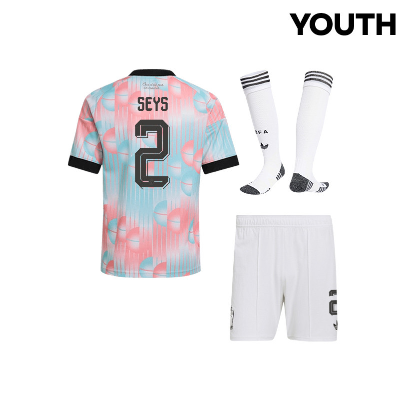 Joaquin Seys 2 Belgium 2026 YOUTH Away Kit Set – Light Blue - Jersey Teams