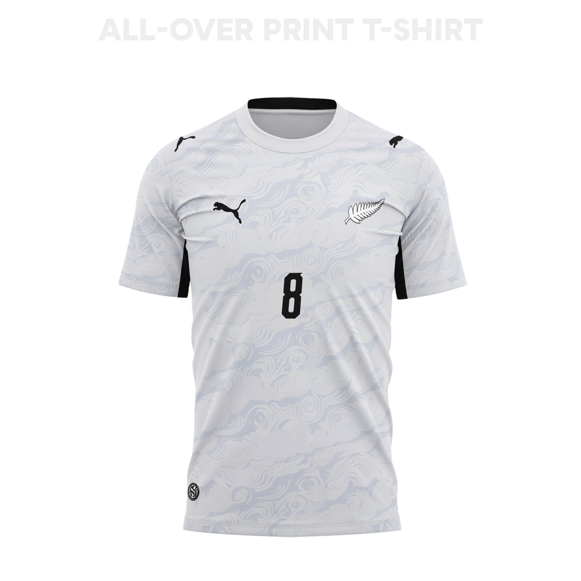 Joe Bell 8 Youth New Zealand 2026 Away 3D T-shirt Fully Printed – White - Jersey Teams