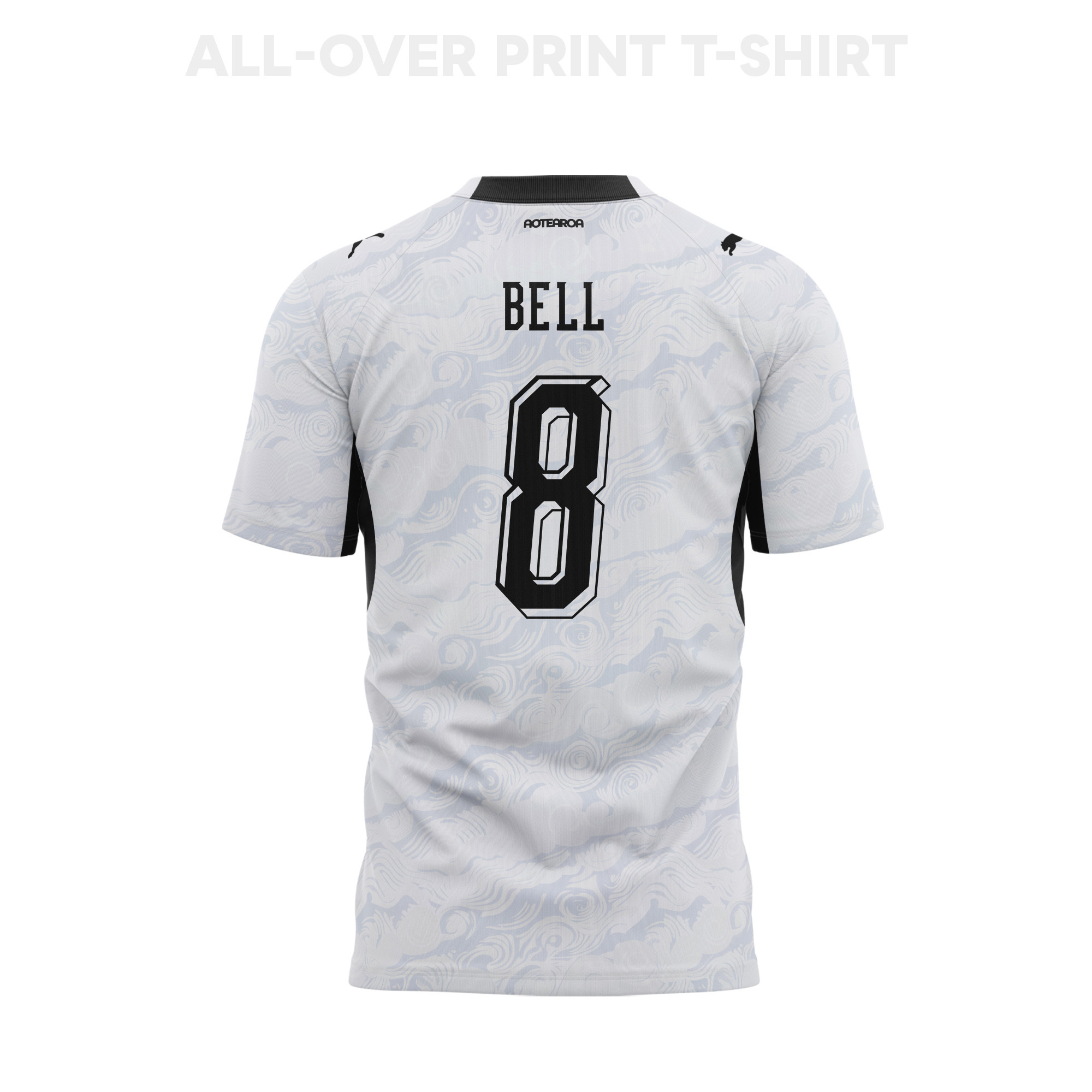 Joe Bell 8 Youth New Zealand 2026 Away 3D T-shirt Fully Printed – White - Jersey Teams
