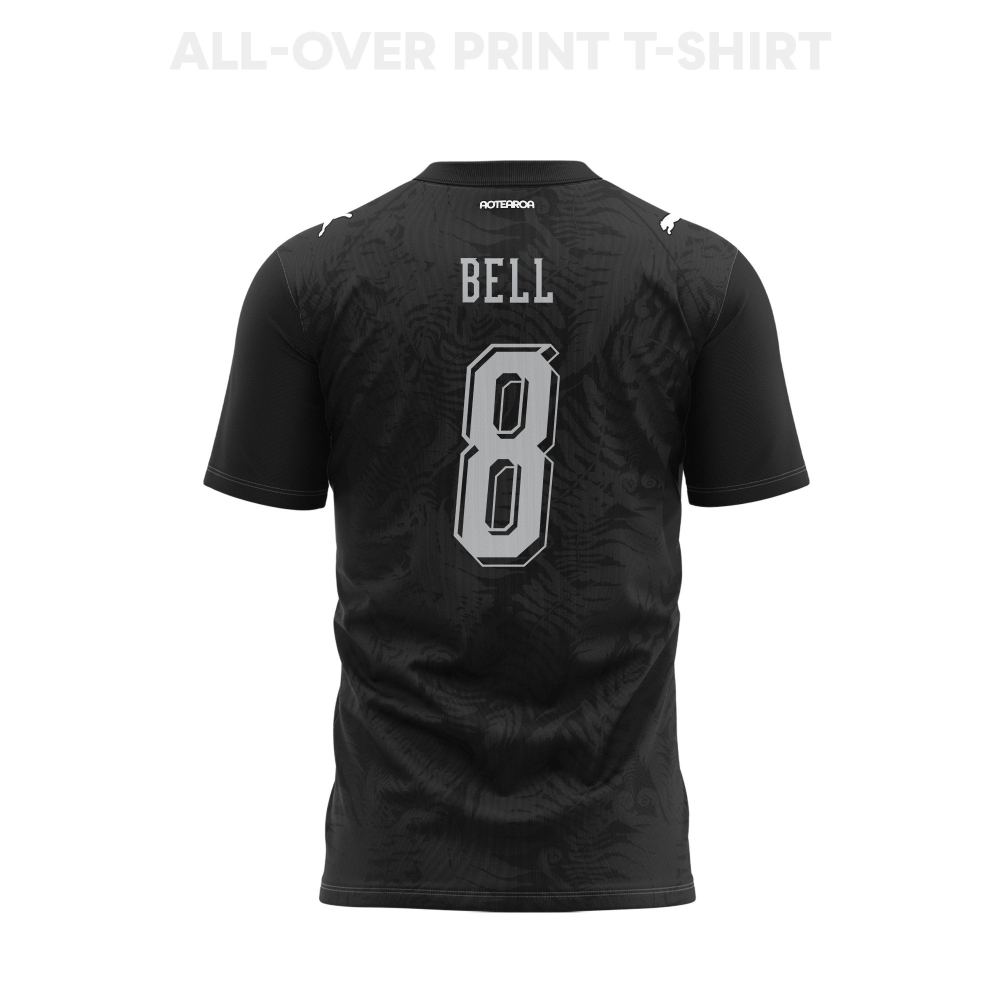 Joe Bell 8 Youth New Zealand 2026 Home 3D T-shirt Fully Printed – Black - Jersey Teams