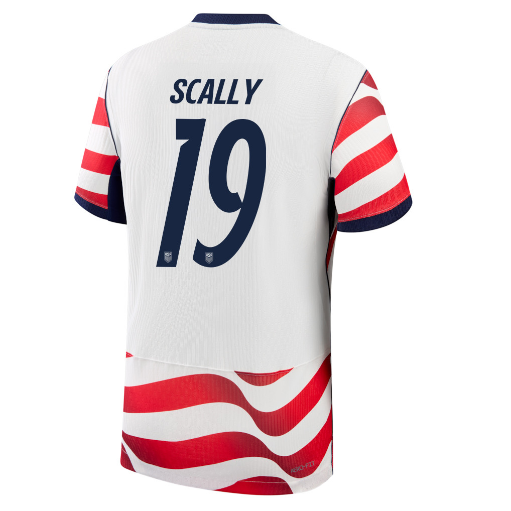 Joe Scally 19 USMNT 2026 x World Cup Patch Home Match Jersey - White, Men - Jersey Teams