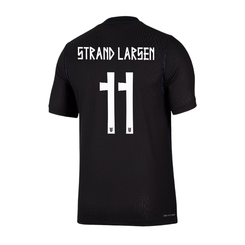 Joergen Strand Larsen 11 Norway National Team 2026 Away Jersey - Black, Men - Jersey Teams