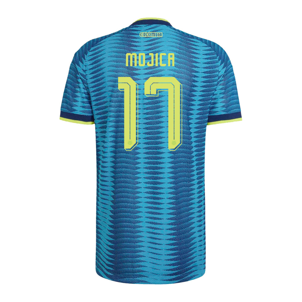 Johan Mojica 17 Colombia National Team 2026 Away Jersey - Turquoise, Men - Jersey Teams