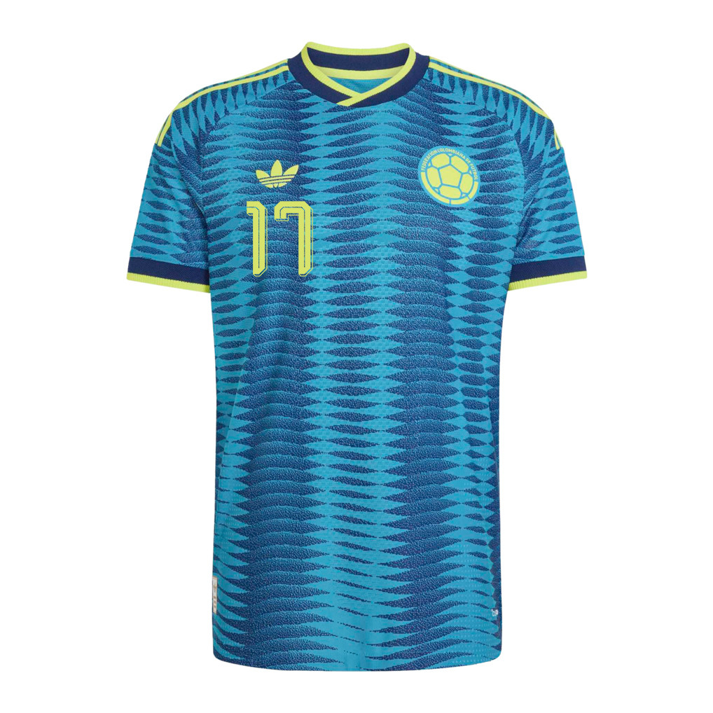 Johan Mojica 17 Colombia National Team 2026 Away Jersey - Turquoise, Men - Jersey Teams
