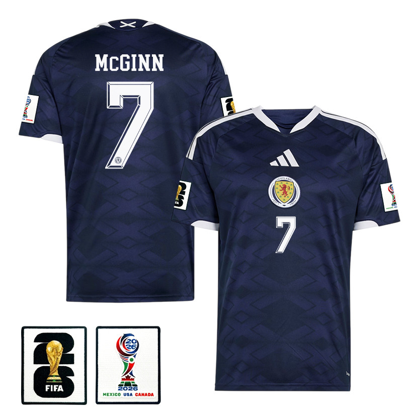 John McGinn 7 Scotland National Team 2026 x World Cup Patch Home Jersey - Navy, Men - Jersey Teams