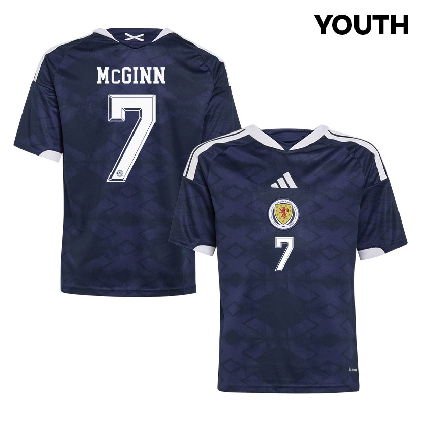 John McGinn 7 Youth Scotland National Team 2026 Home Jersey - Navy - Jersey Teams