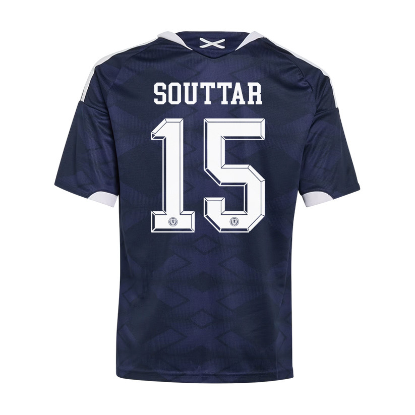 John Souttar 15 Youth Scotland National Team 2026 Home Jersey - Navy - Jersey Teams