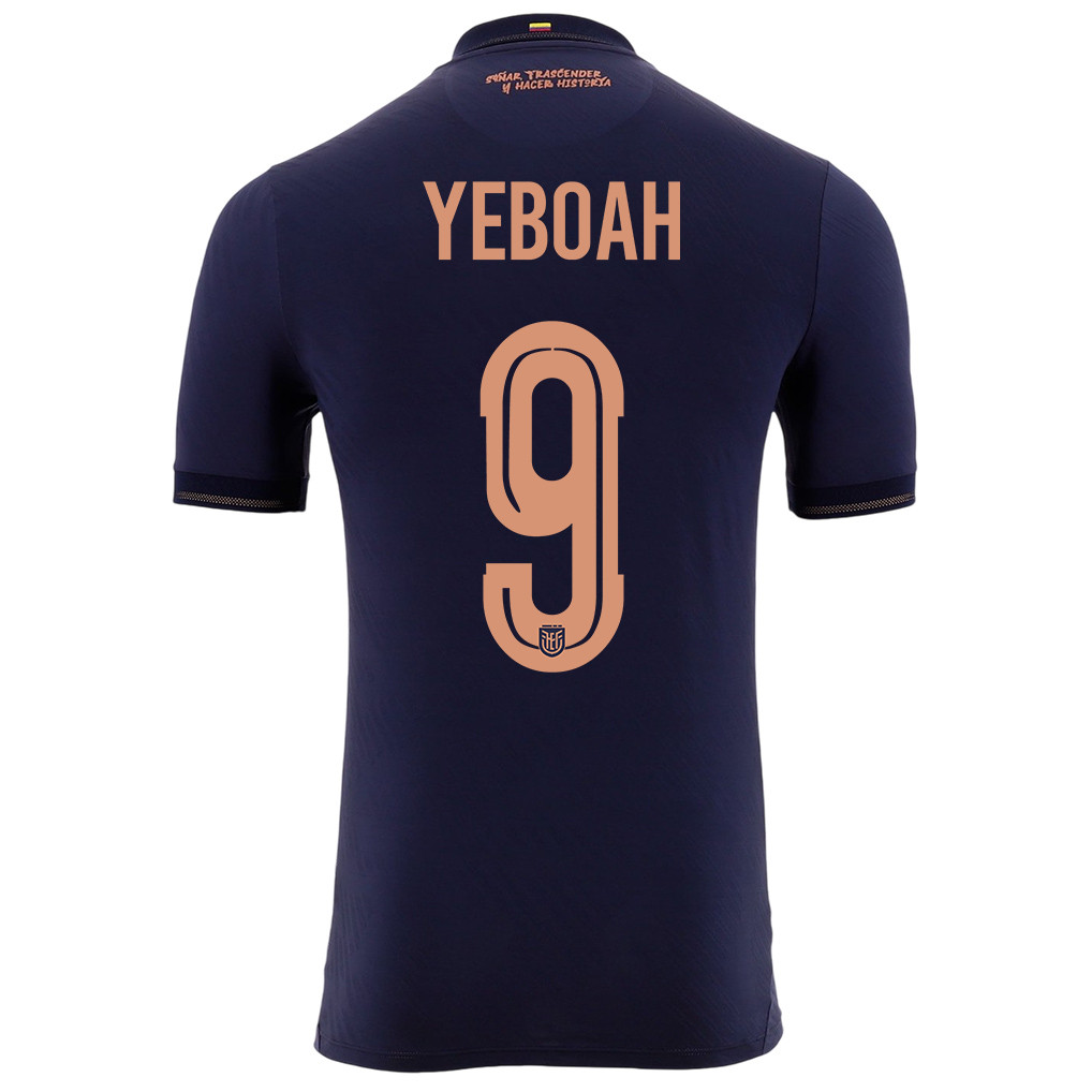 John Yeboah 9 Ecuador National Team 2026 Away Jersey - Navy, Men - Jersey Teams