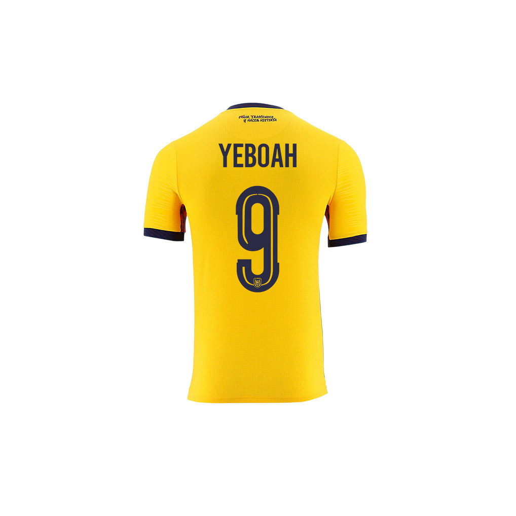 John Yeboah 9 Youth Ecuador National Team 2026 Home Jersey - Yellow - Jersey Teams