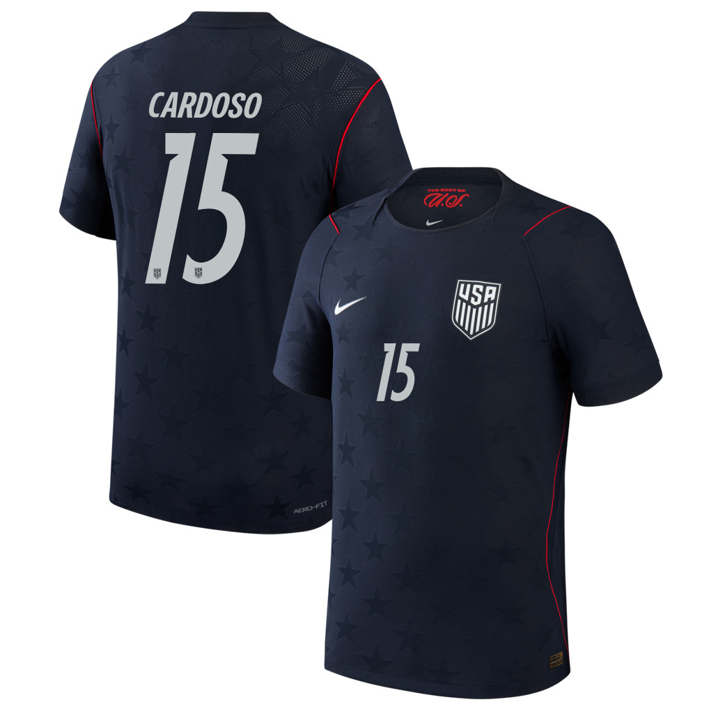 Johnny Cardoso 15 USMNT 2026 Away Match Jersey - Blue Men - Jersey Teams
