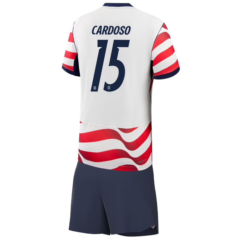 Johnny Cardoso 15 USMNT 2026 YOUTH Home Jersey & Shorts Set - Jersey Teams