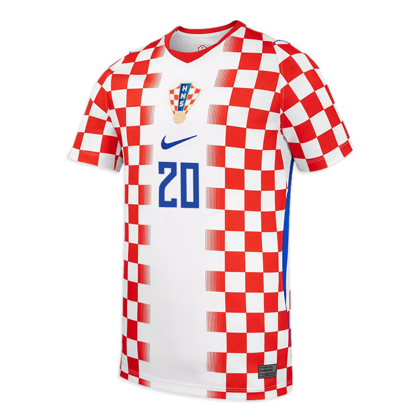 Joško Gvardiol 20 Youth Croatia National Team 2026 Home Jersey - White/ Red - Jersey Teams