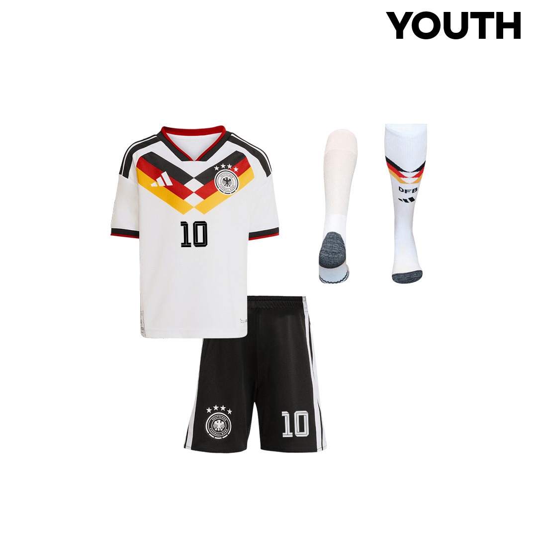 Jonathan Burkardt 10 Germany 2026 Youth Home Kit Set – White - Jersey Teams
