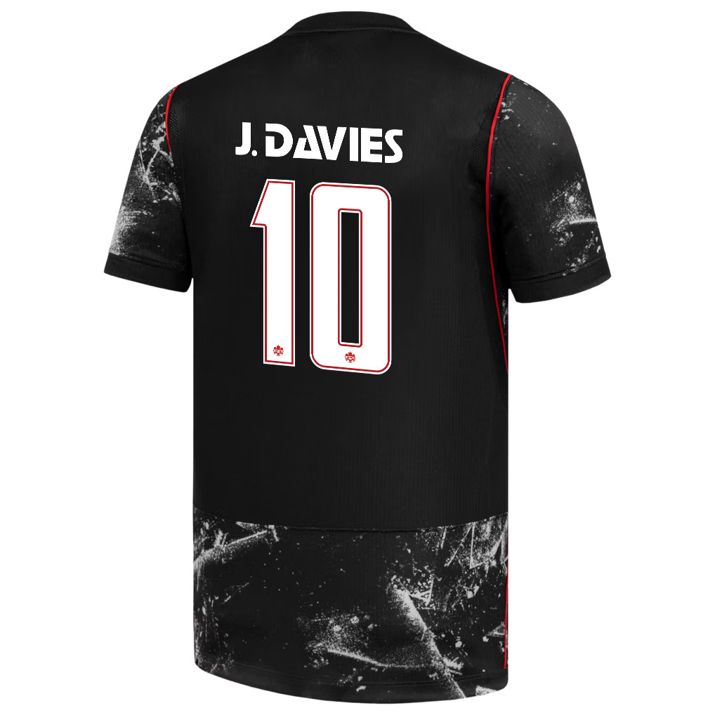 Jonathan David 10 Canada National Team 2026 Away Jersey - Black, Men - Jersey Teams