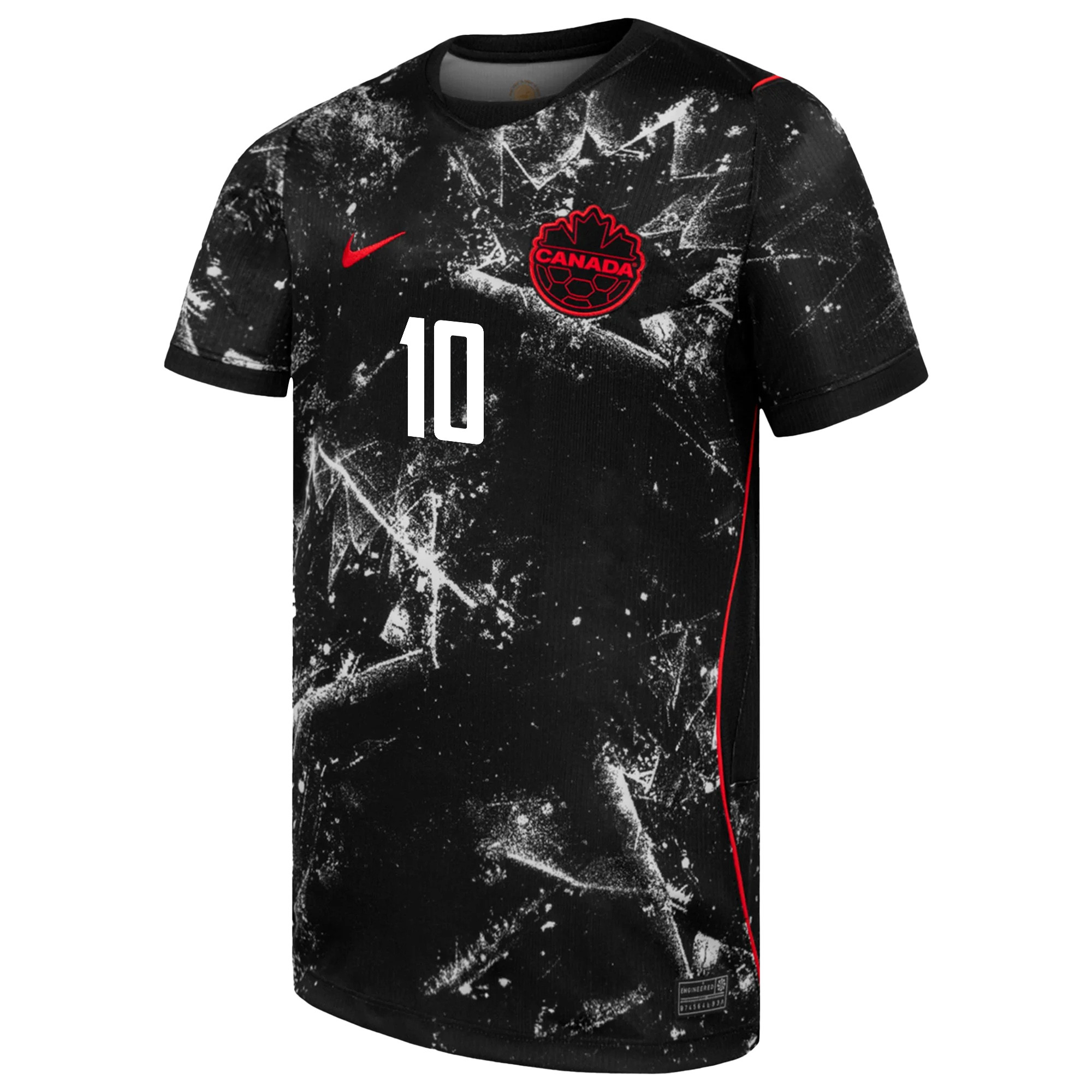 Jonathan David 10 Youth Canada National Team 2026 Away Jersey - Black - Jersey Teams